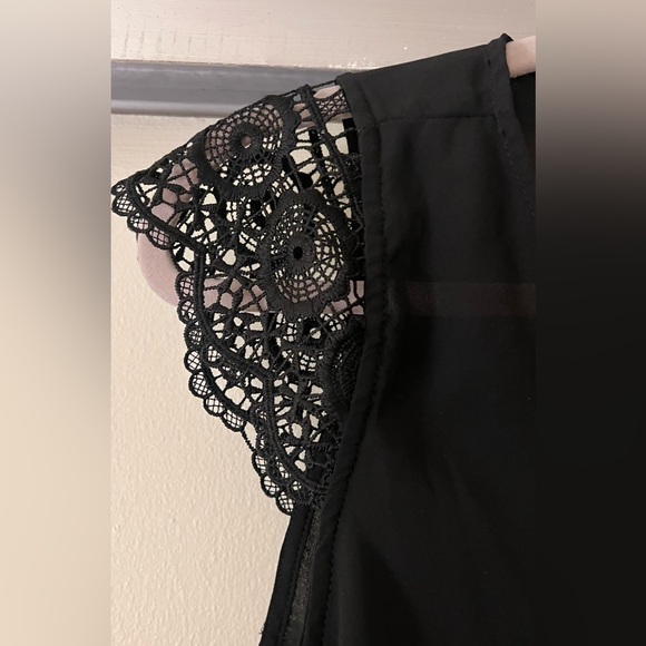 Torrid Elegant Black Lace Sleeve Blouse - Picture 2 of 3